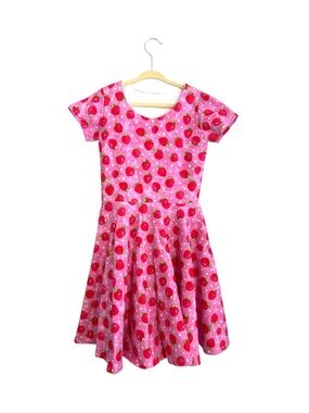 Upper Looper Strawberry Twirl Dress pink size 7 girls